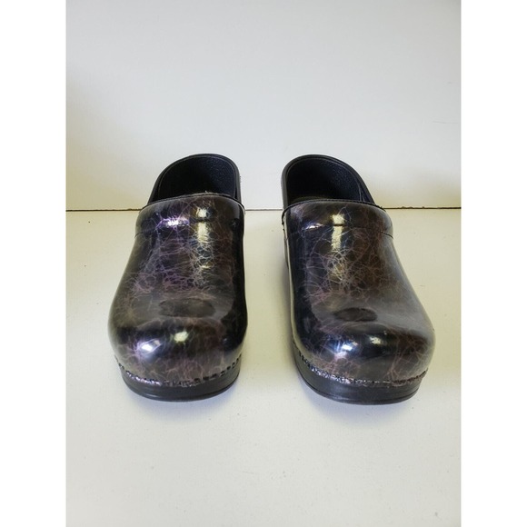 DANSKO Professional Lightning Multi Color Patent Leather Clogs Shoes Size 37 - Picture 6 of 10